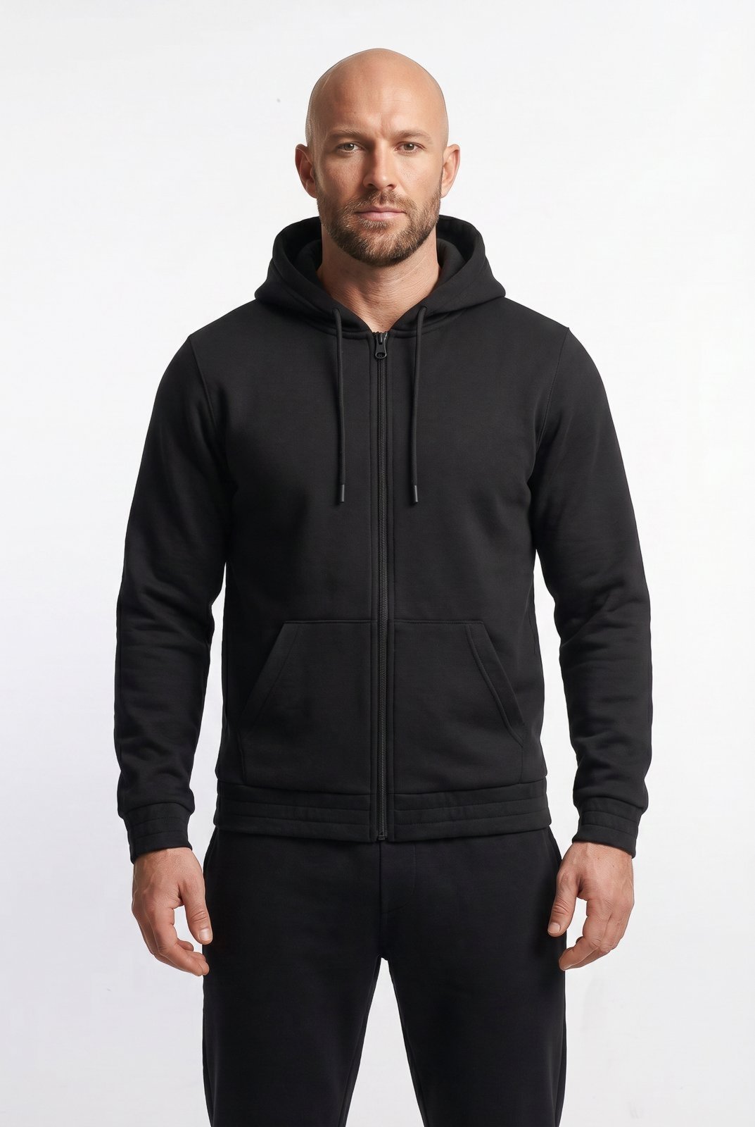Jaqueta masculina de moletom 69385 - Preto