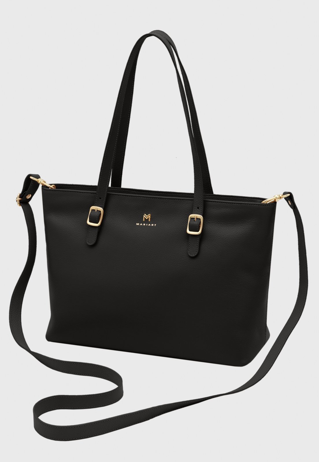 Bolsa Transversal Couro Mariart Cedro Preta