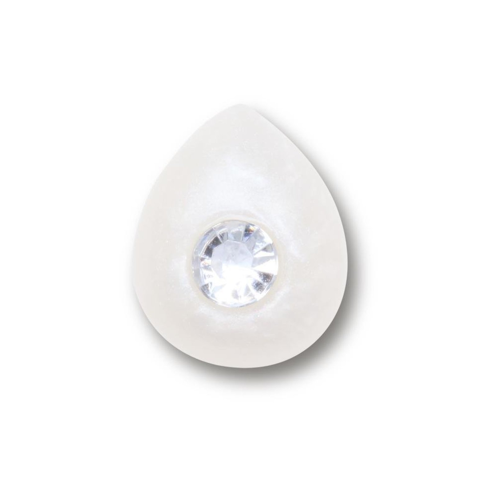 Infantil - Jibbitz™ Pedra Diamante Mês Abril Único Branco