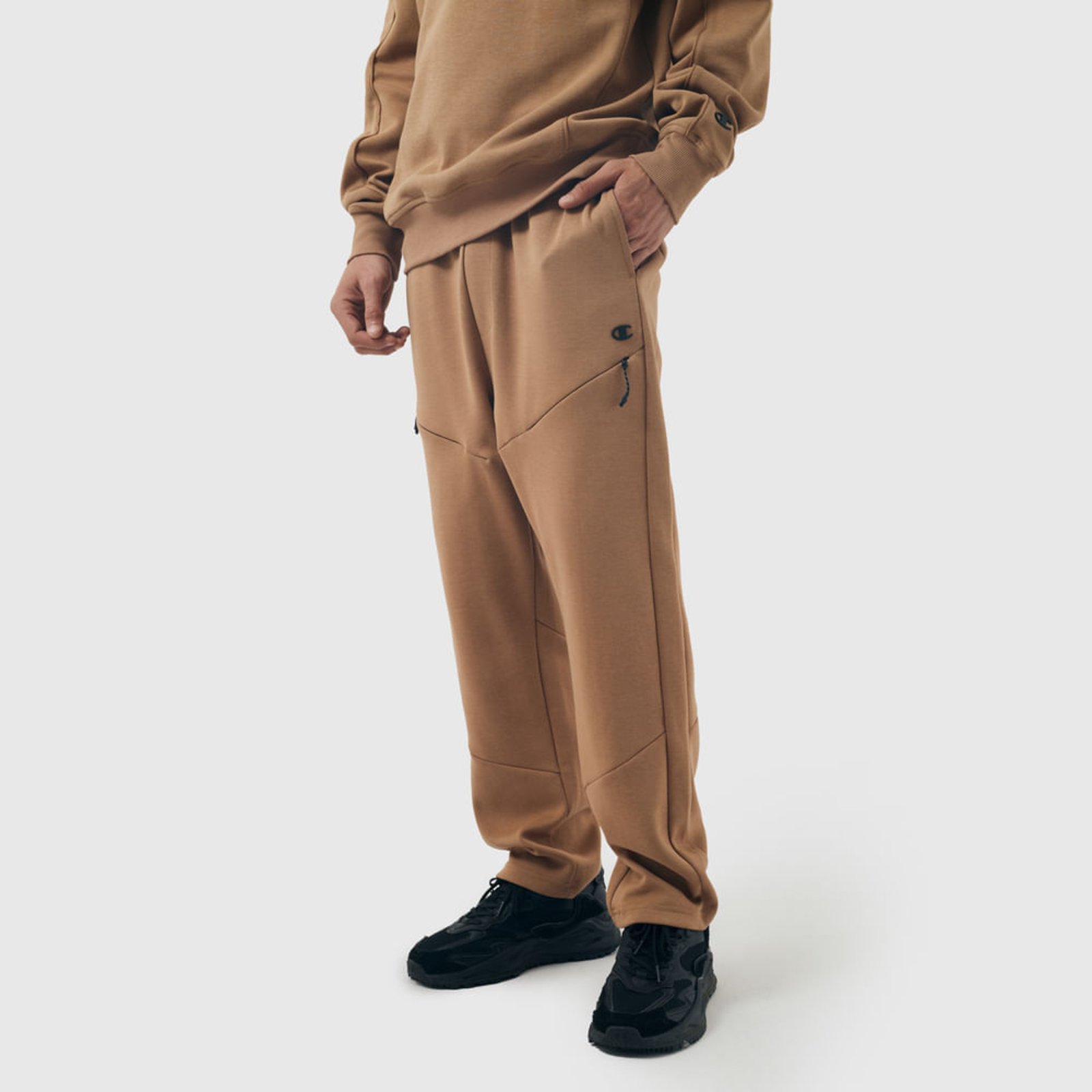 CALÇA CHAMPION ACTIVE TECH PANTS DIAGONAL ZIP C LOGO