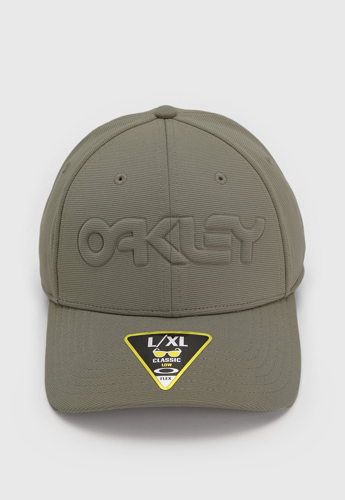 Boné Oakley Aba Curva Mod 6 Panel Stretch Verde