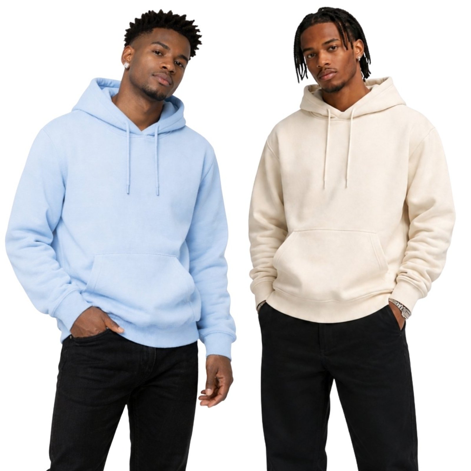 Kit 2 Moletom Modelo Canguru Com Capuz Masculino Liso