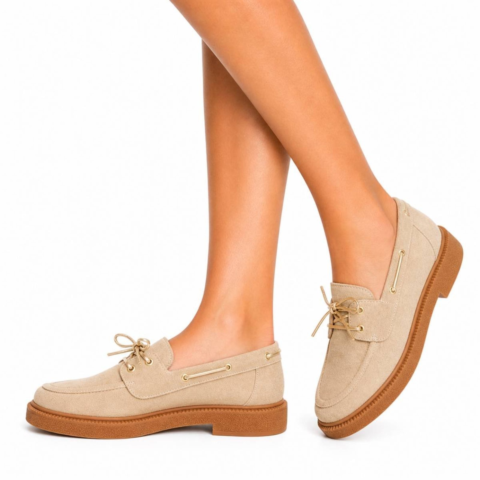 Mocassim Feminino Sete Sales De Amarrar Sapato Social Elegante Camurça Off White 700