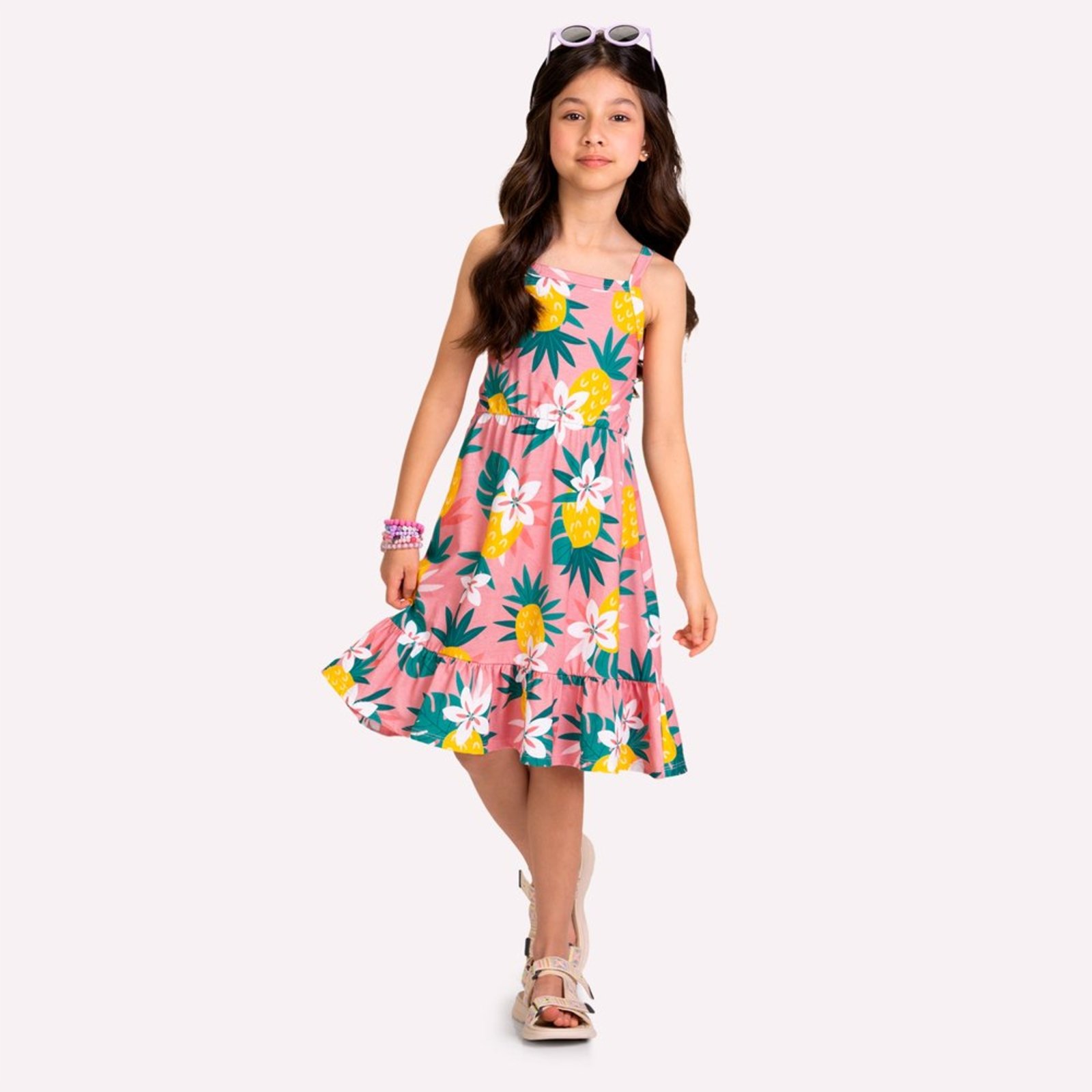Infantil - Vestido Menina Abacaxi Kyly