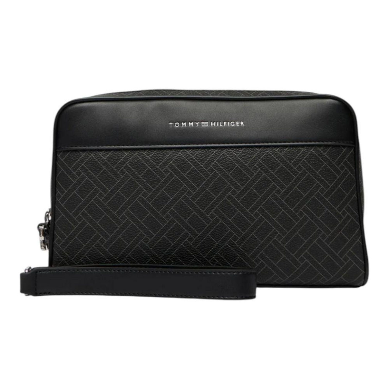 Shoulder Bag Tommy Hilfiger Flag Monogram Pouch Preto 1.5L