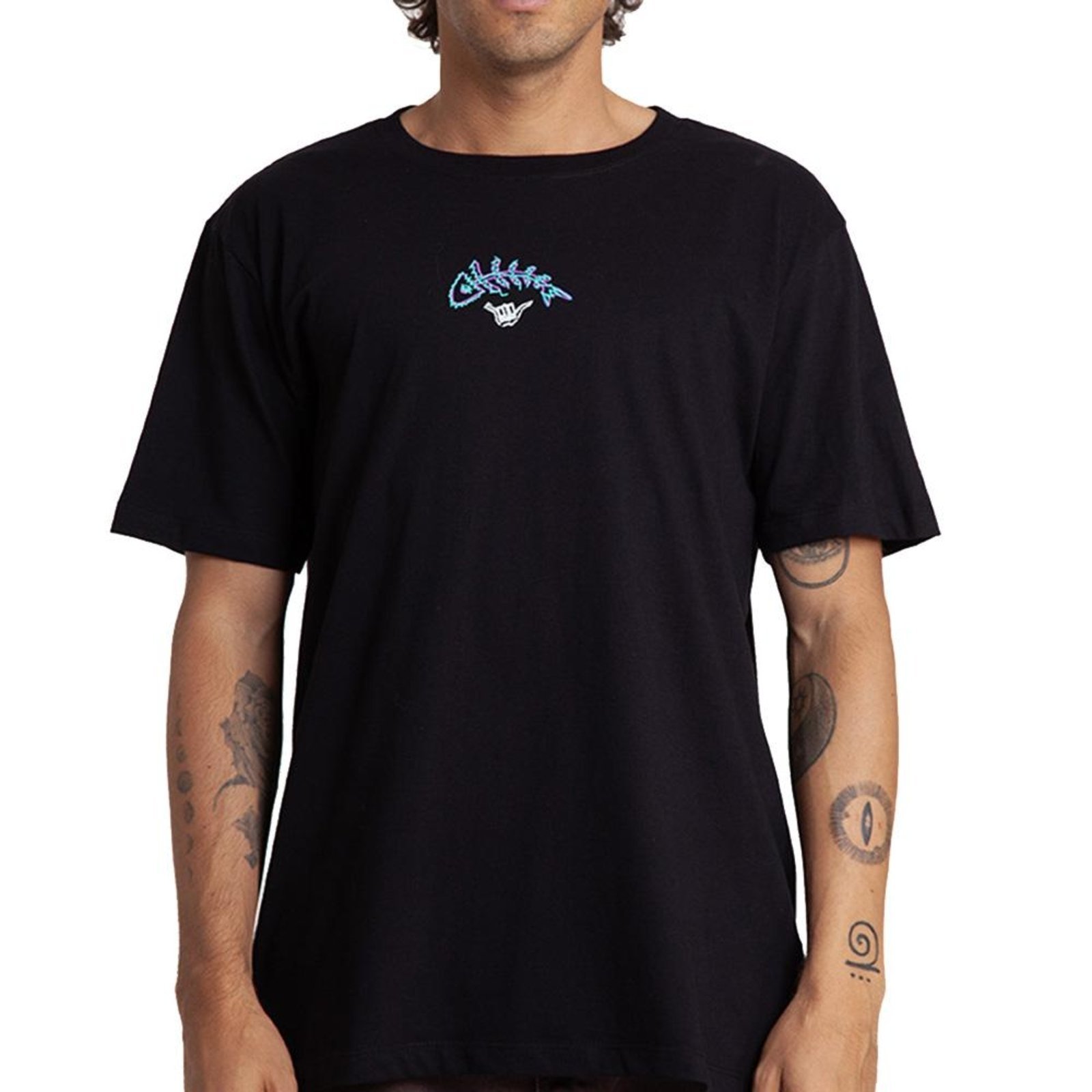 Camiseta Hang Loose Fish Masculina Preto