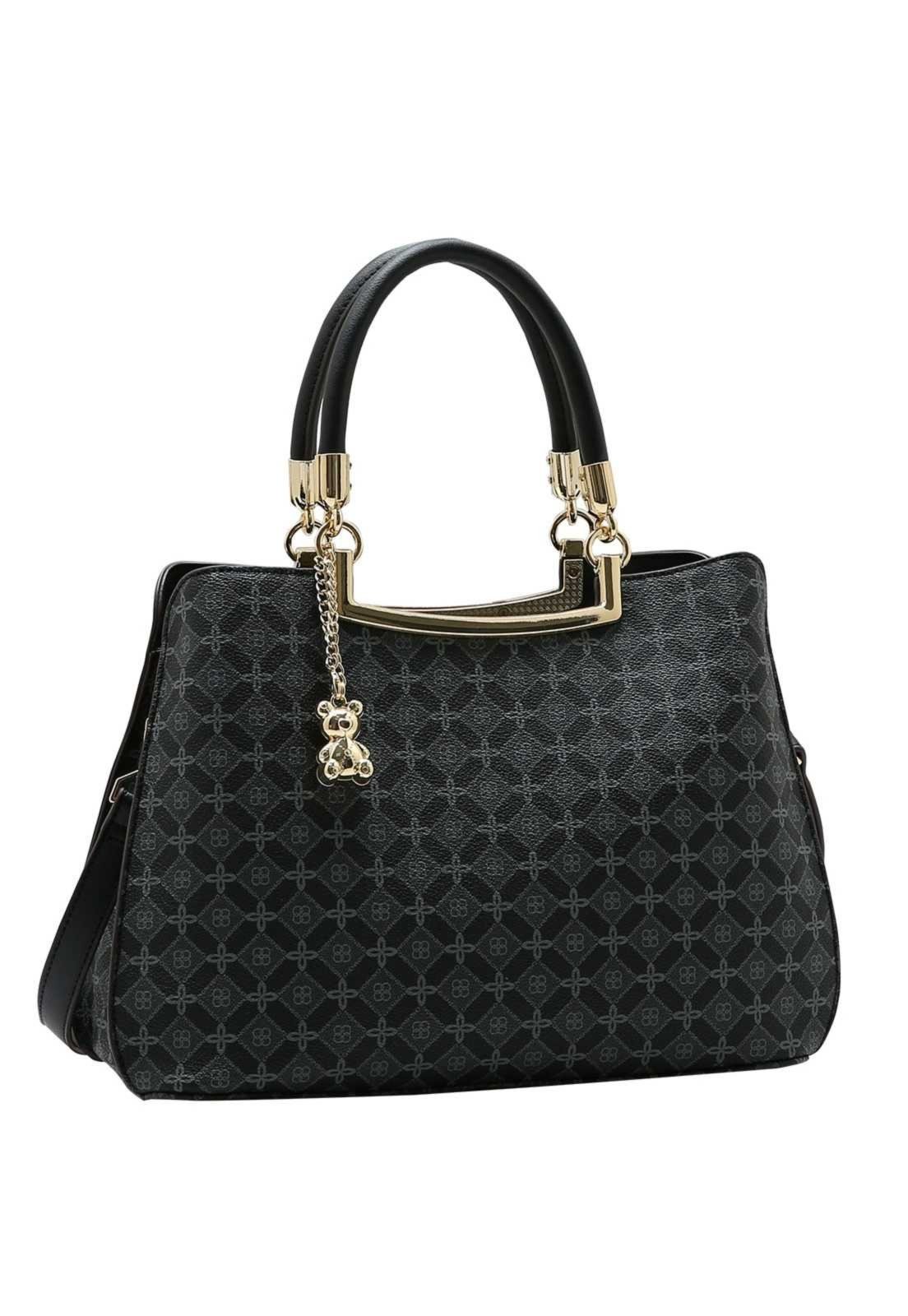 Bolsa Feminina Chenson Mão Fashion Monograma 3485763 Preto