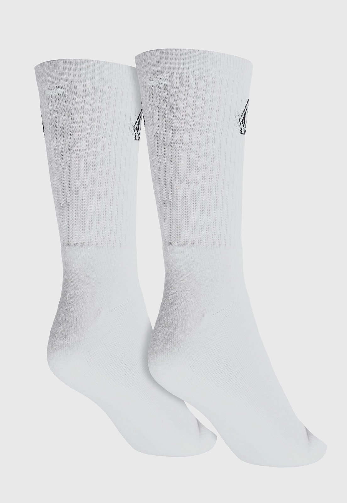 Vista 3 Meia Unissex Volcom Full Stone Cano Médio Branca branco Volcom branco