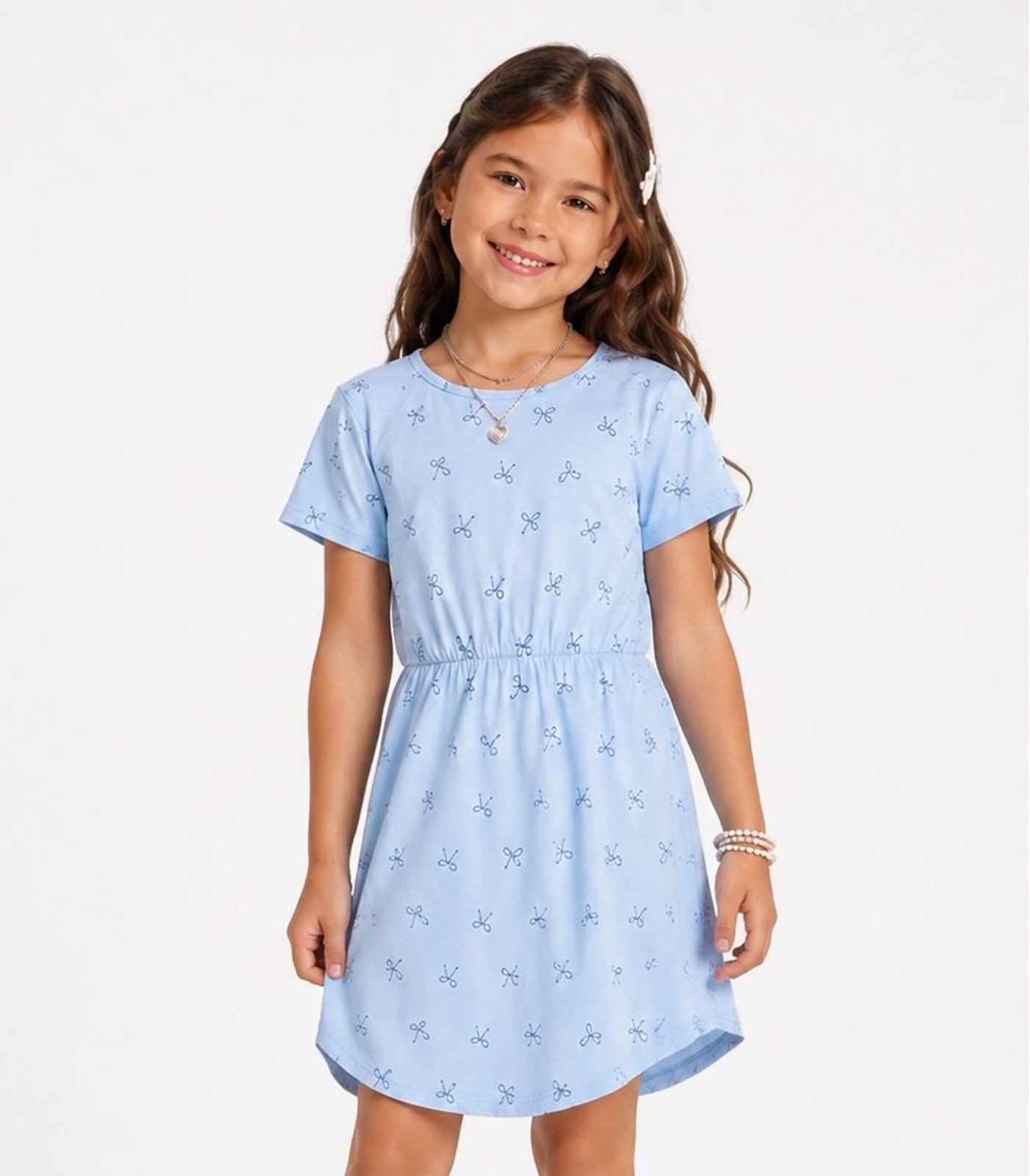 Infantil - Vestido Curto Estampado Select Azul