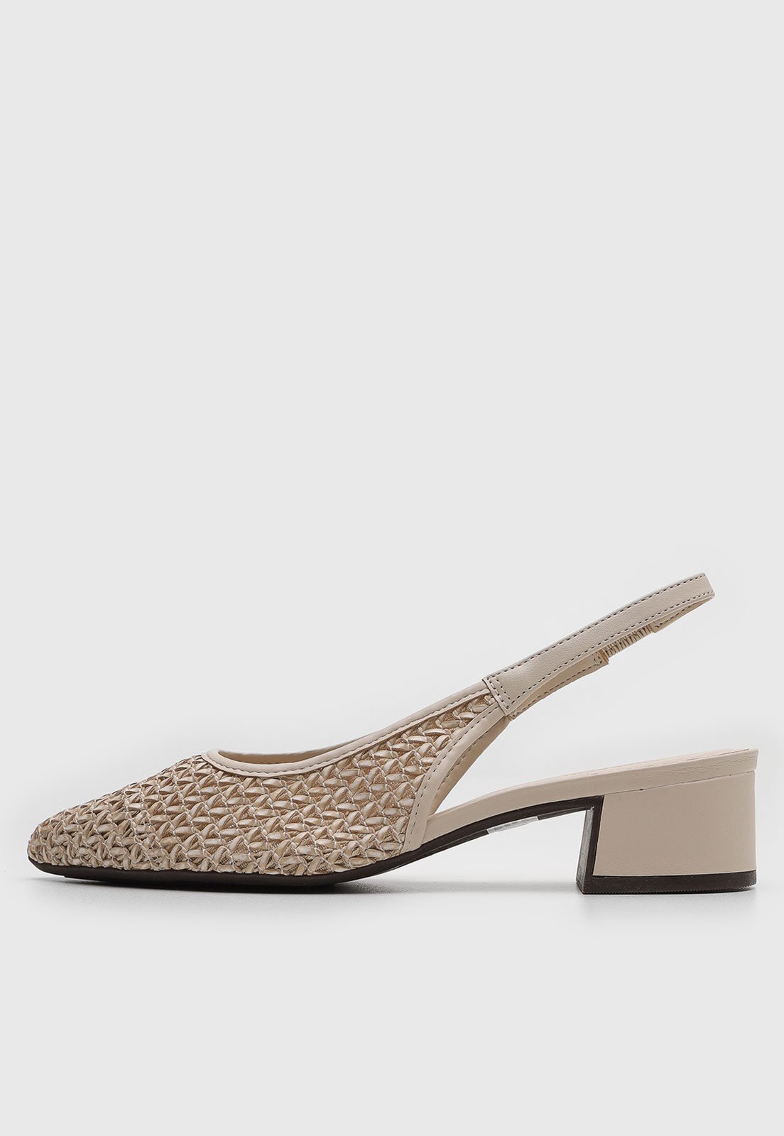 Scarpin Feminino Anacapri Texturizado Bege