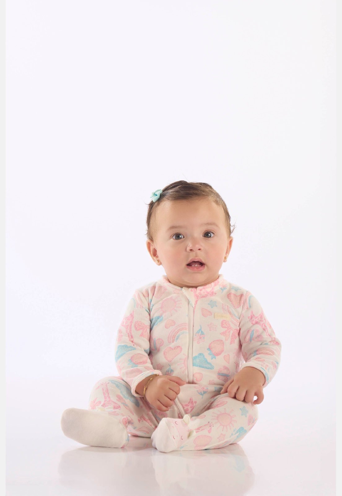 Infantil - Macacão Unissex Suedine Comfy Up Baby Branco