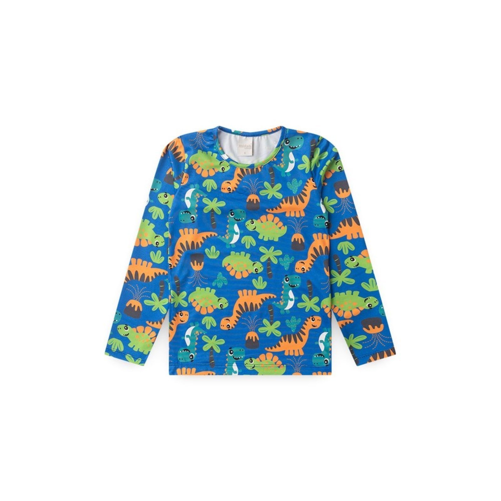 Vista 3 Conjunto Praia Menino Royal Camiseta Manga Longa e Sunga Safari Tropical Molekada azul Molekada azul