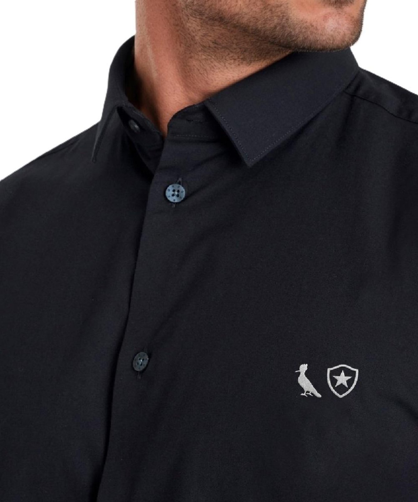Vista 3 Camisa Enxuto Botafogo Reserva preto Reserva preto