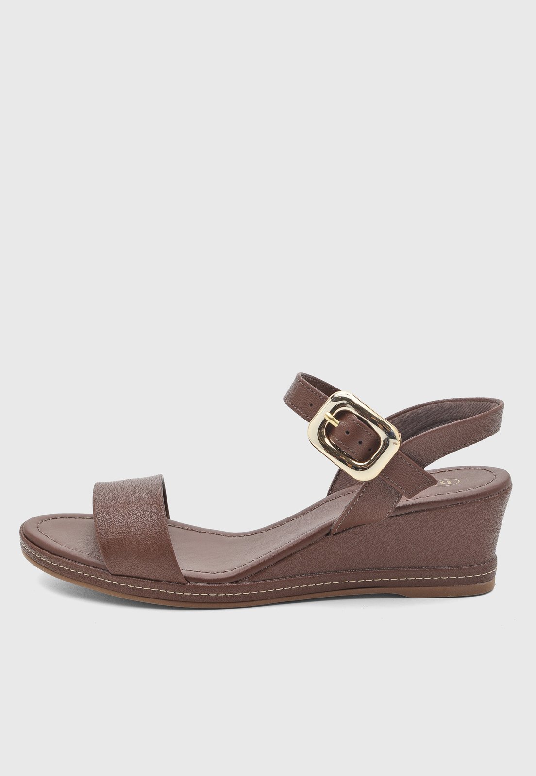 Sandália Feminina cê Tiras Fivela Marrom