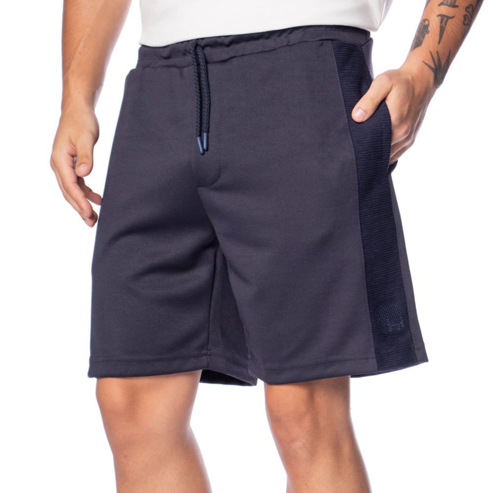 Bermuda Masculina Gangster Moletom Marinho