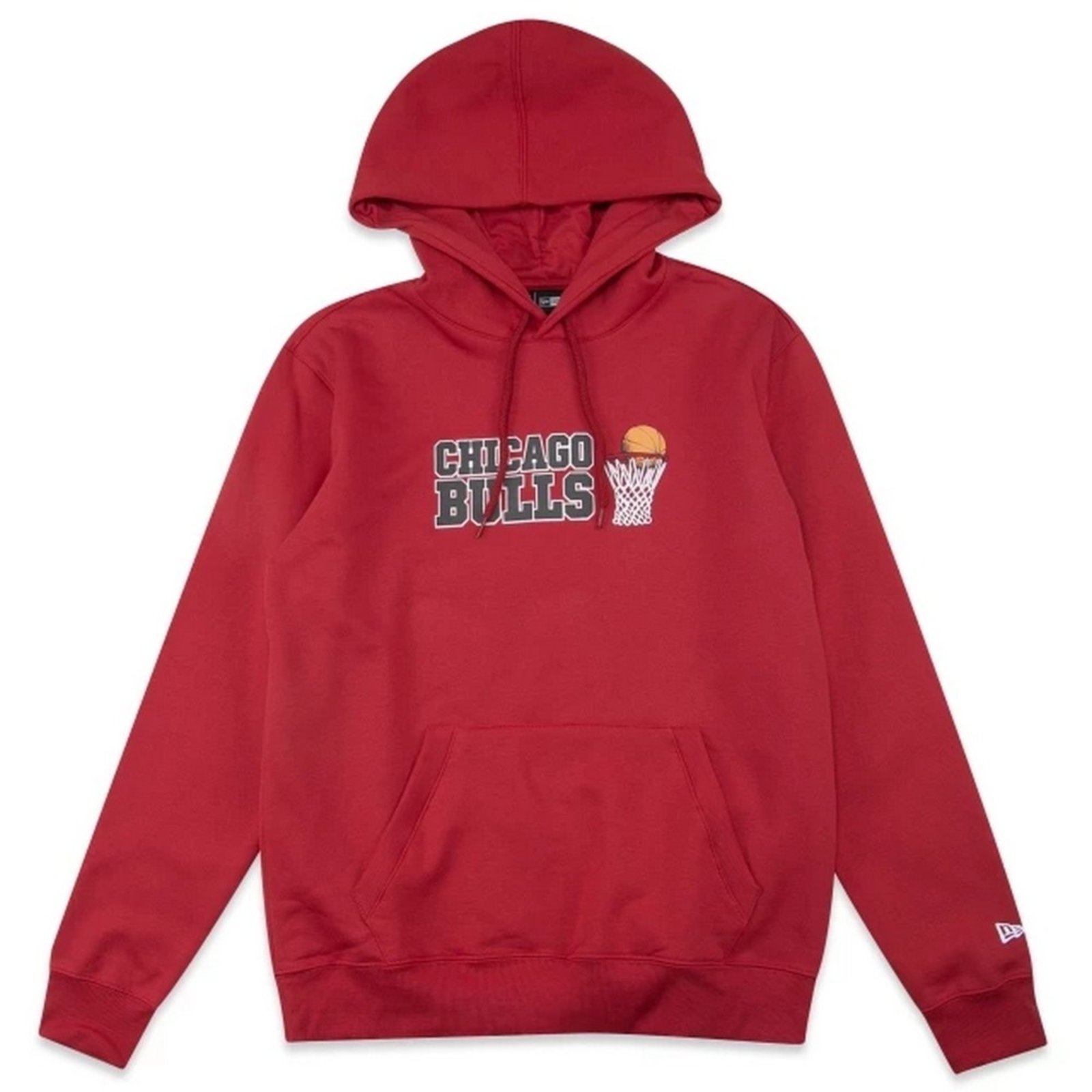 Moletom New Era Canguru Fechado Chicago Bulls Vermelho