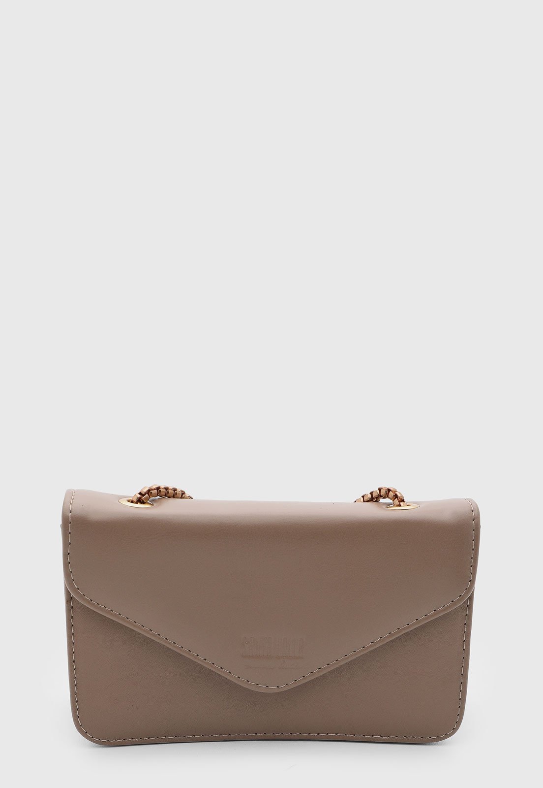 Bolsa Feminina Santa Lolla Estruturada Alça Corrente Marrom