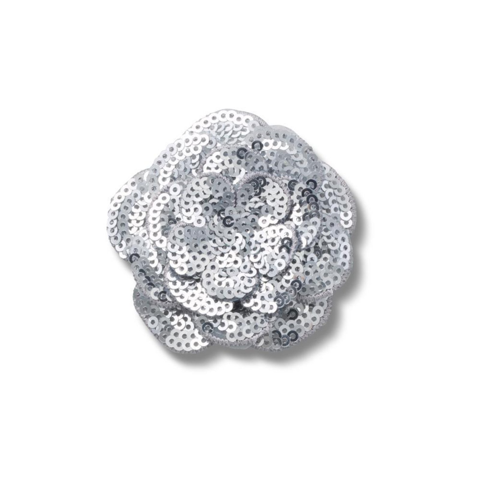 Vista 2 Infantil - Jibbitz™ Flor Prata de Lantejoulas Crocs branco