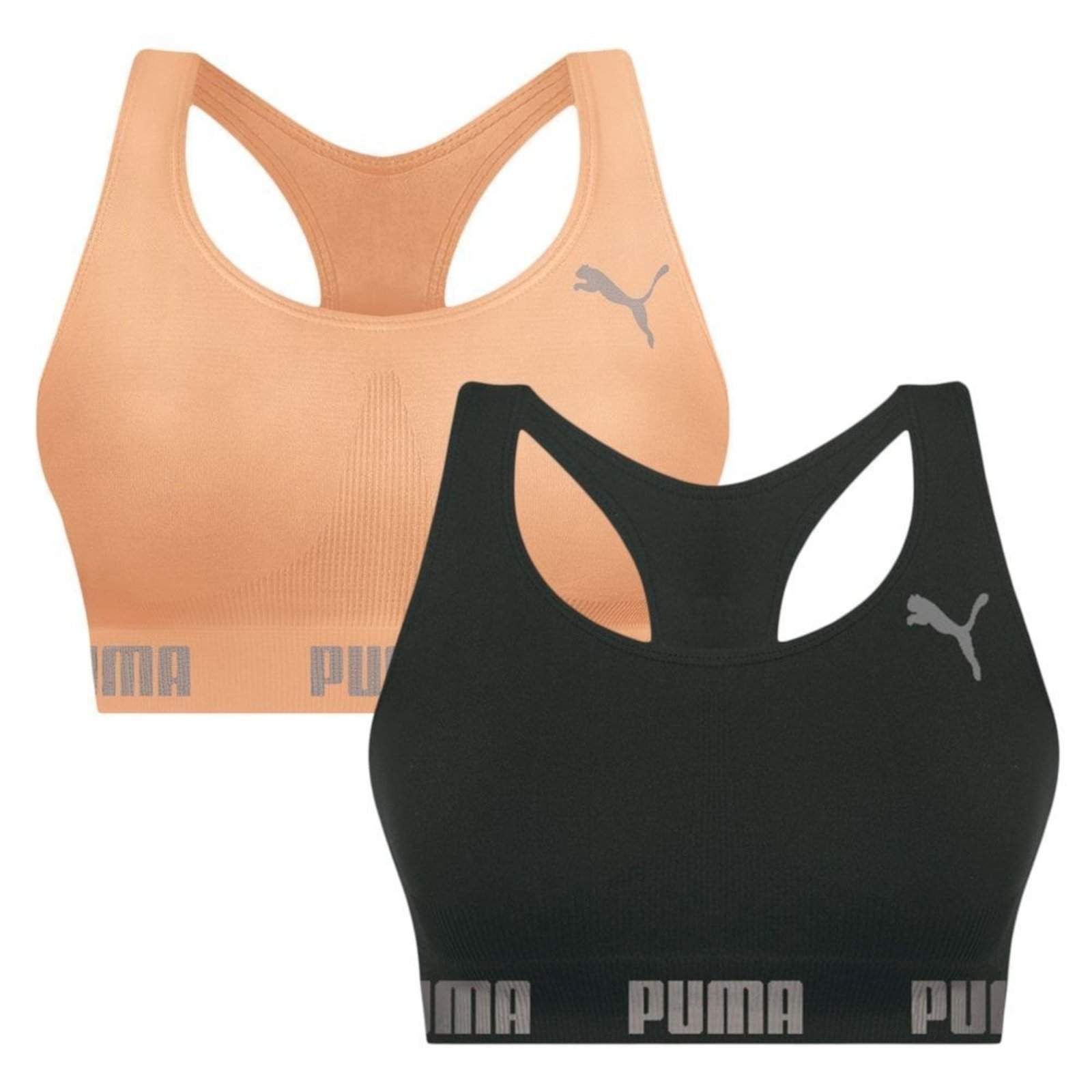Kit 2 Tops Puma Nadador Sem Costura Feminino – Laranja – puma