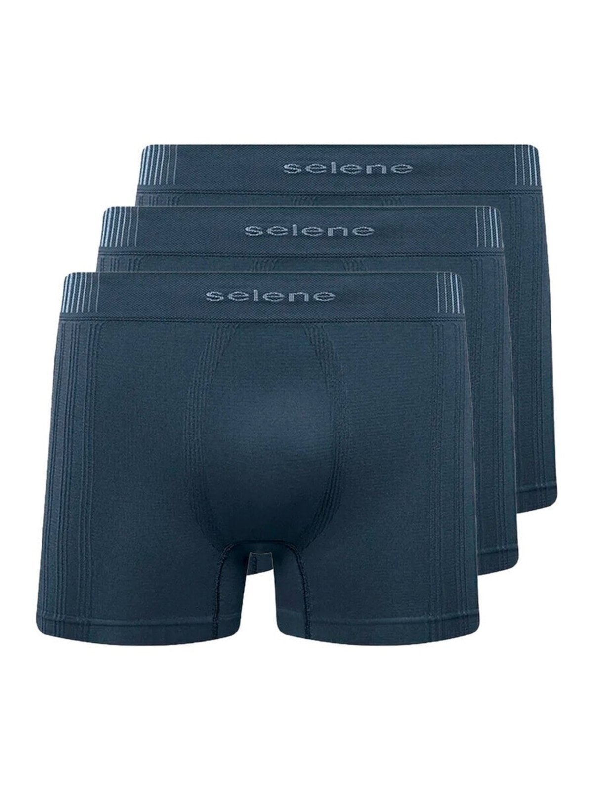 Kit com 3 Cuecas Boxer Selene 11070-002/003/440 Cinza