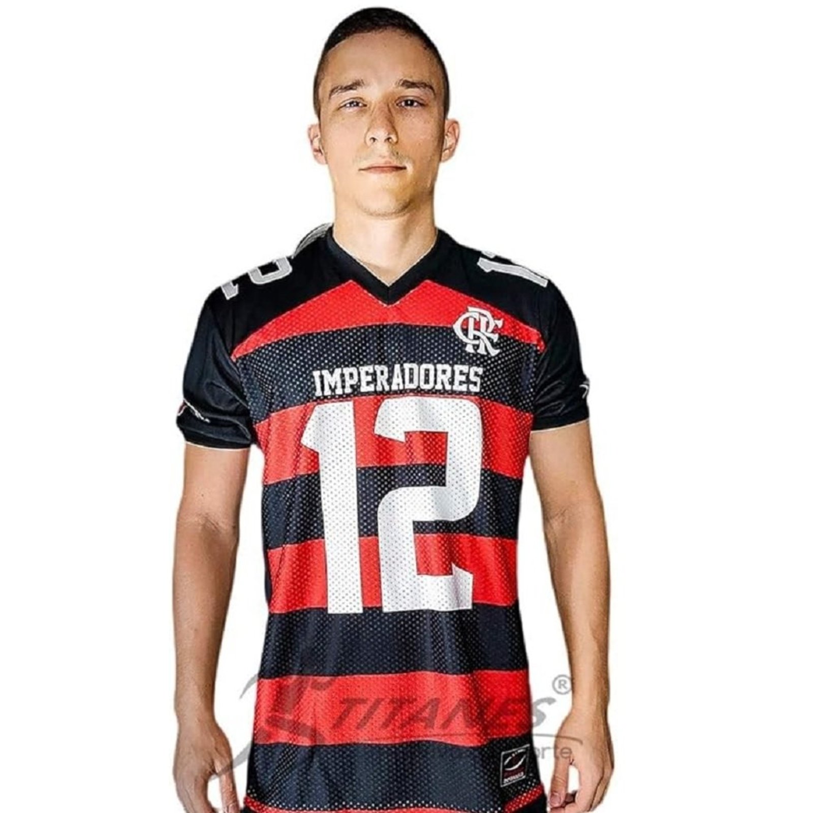 Camisa Braziline Flamengo Imperadores Masculina - Vermelho/Preto