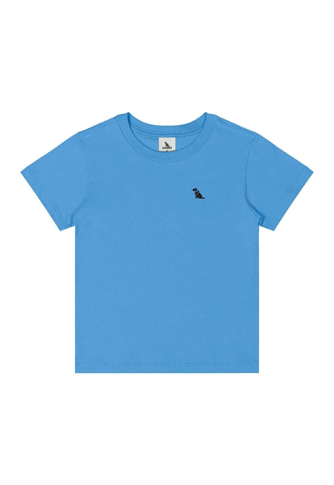 Infantil - Camiseta para Menino em Algodão Quimby Azul