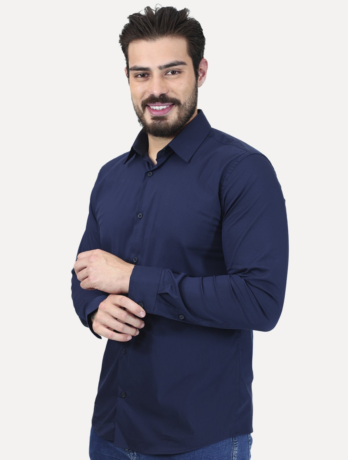 Camisa King & Joe Travel Pack Tech Poliflex Azul Marinho
