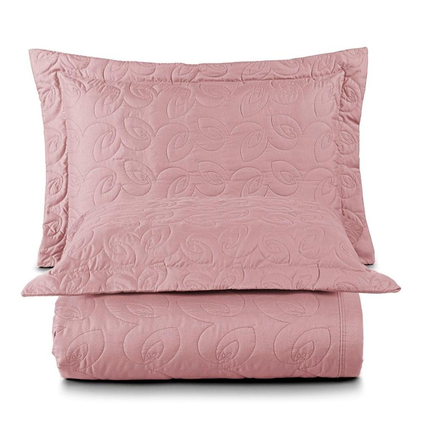 Cobre Leito Casal Agata Micropercal 200 Fios 3 Peças - Rose - Casa Modelo Enxovais
