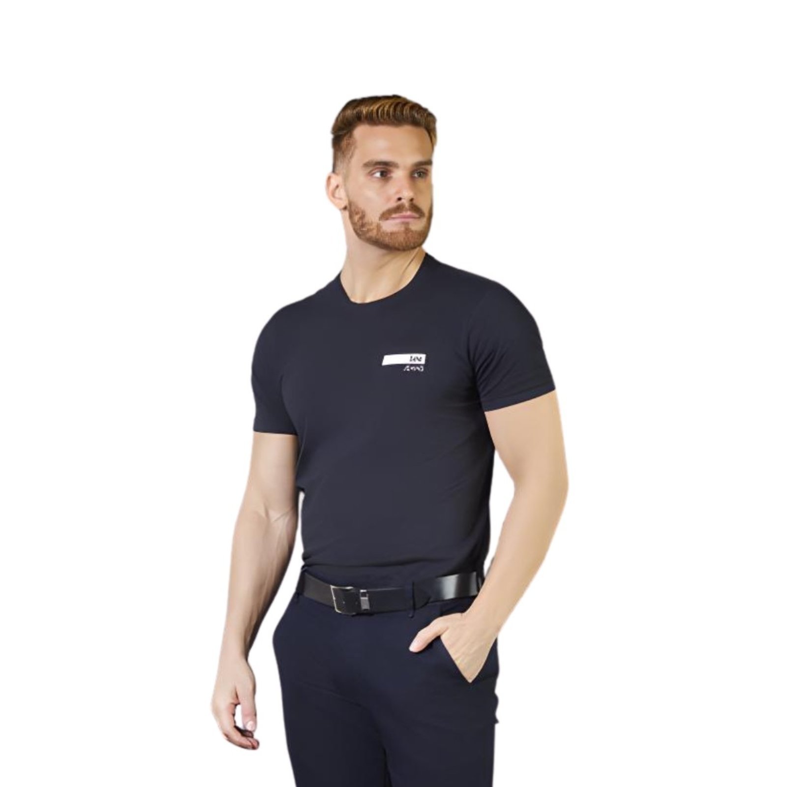 Vista 2 Camiseta Masculina Regular Lee preto Lee preto