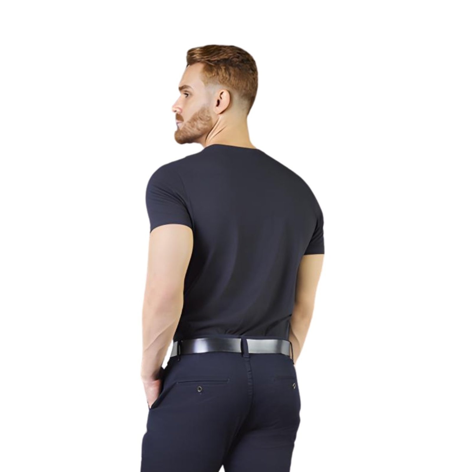 Vista 3 Camiseta Masculina Regular Lee preto Lee preto