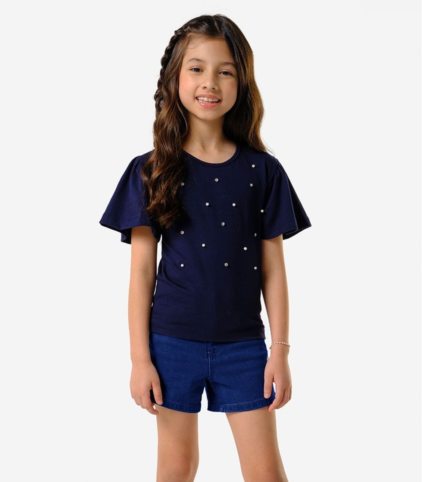 Infantil - Conjunto Blusa Com Shorts Trick Nick Azul