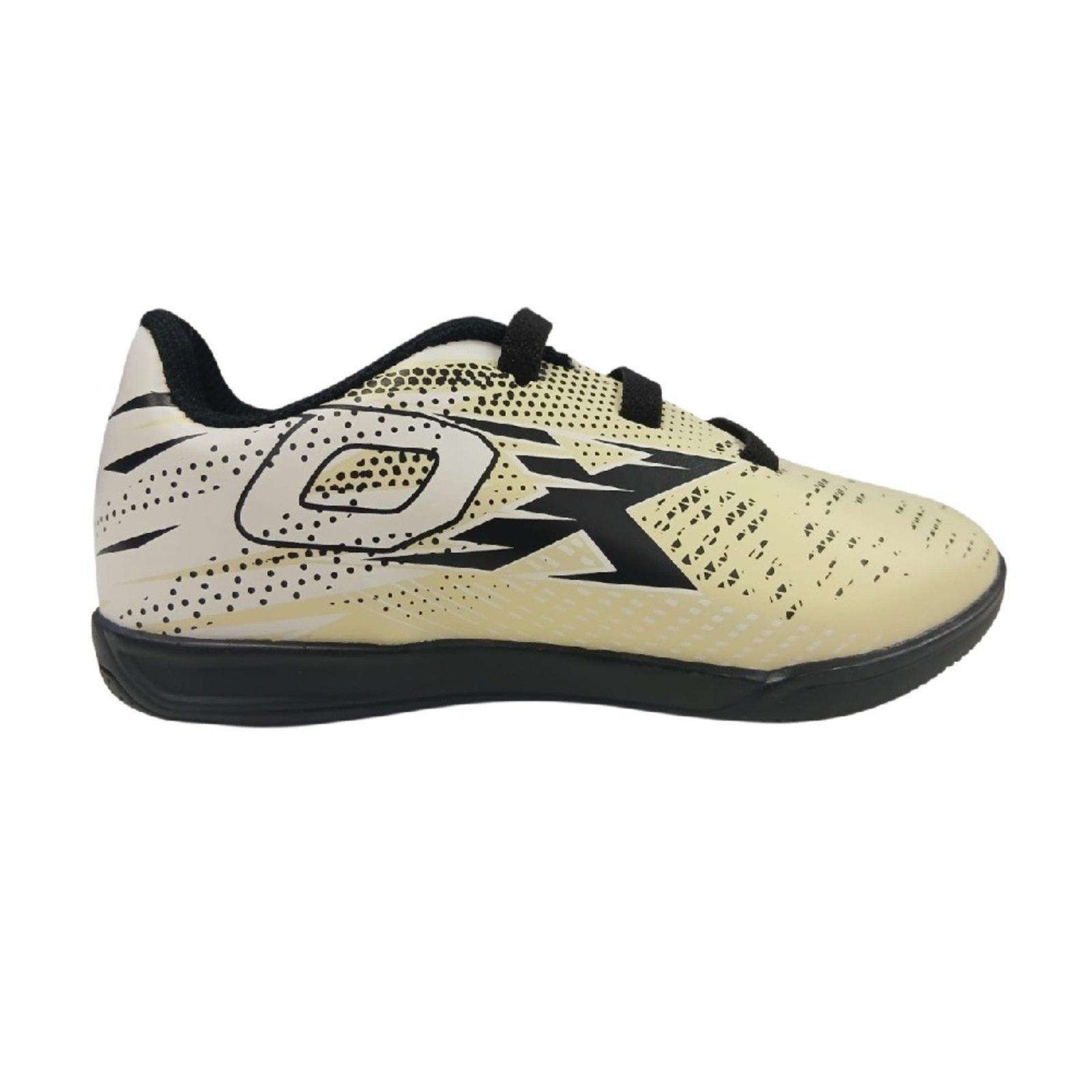 Chuteira Futsal OXN Dynamic 4 - Bege/Branco/Preto