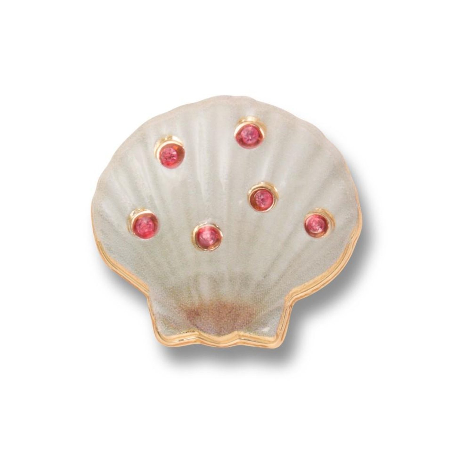 Vista 2 Infantil - Jibbitz™ Concha com Gemas Rosas Crocs branco