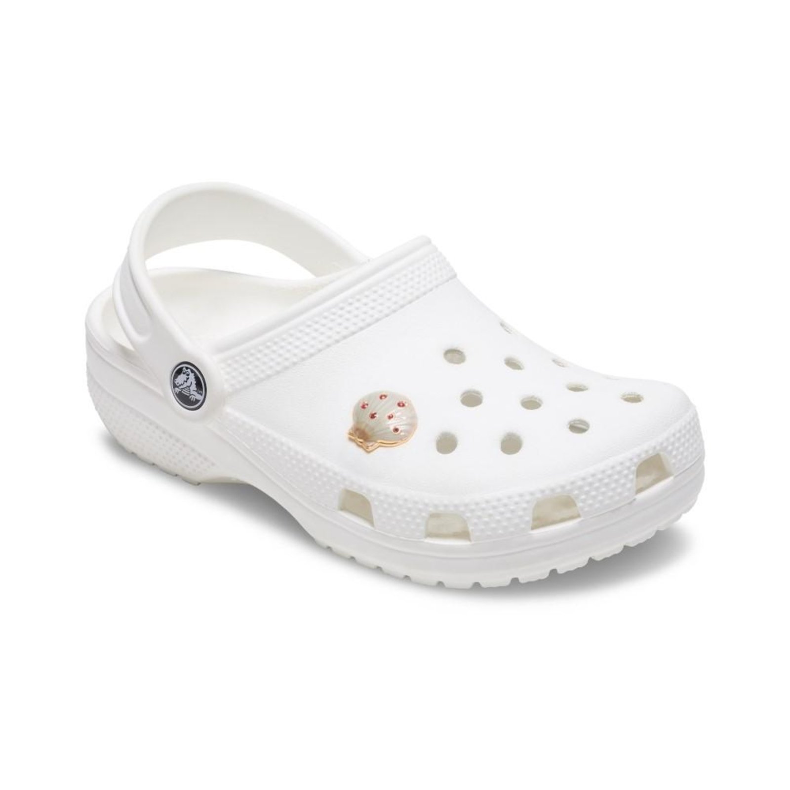 Vista 3 Infantil - Jibbitz™ Concha com Gemas Rosas Crocs branco