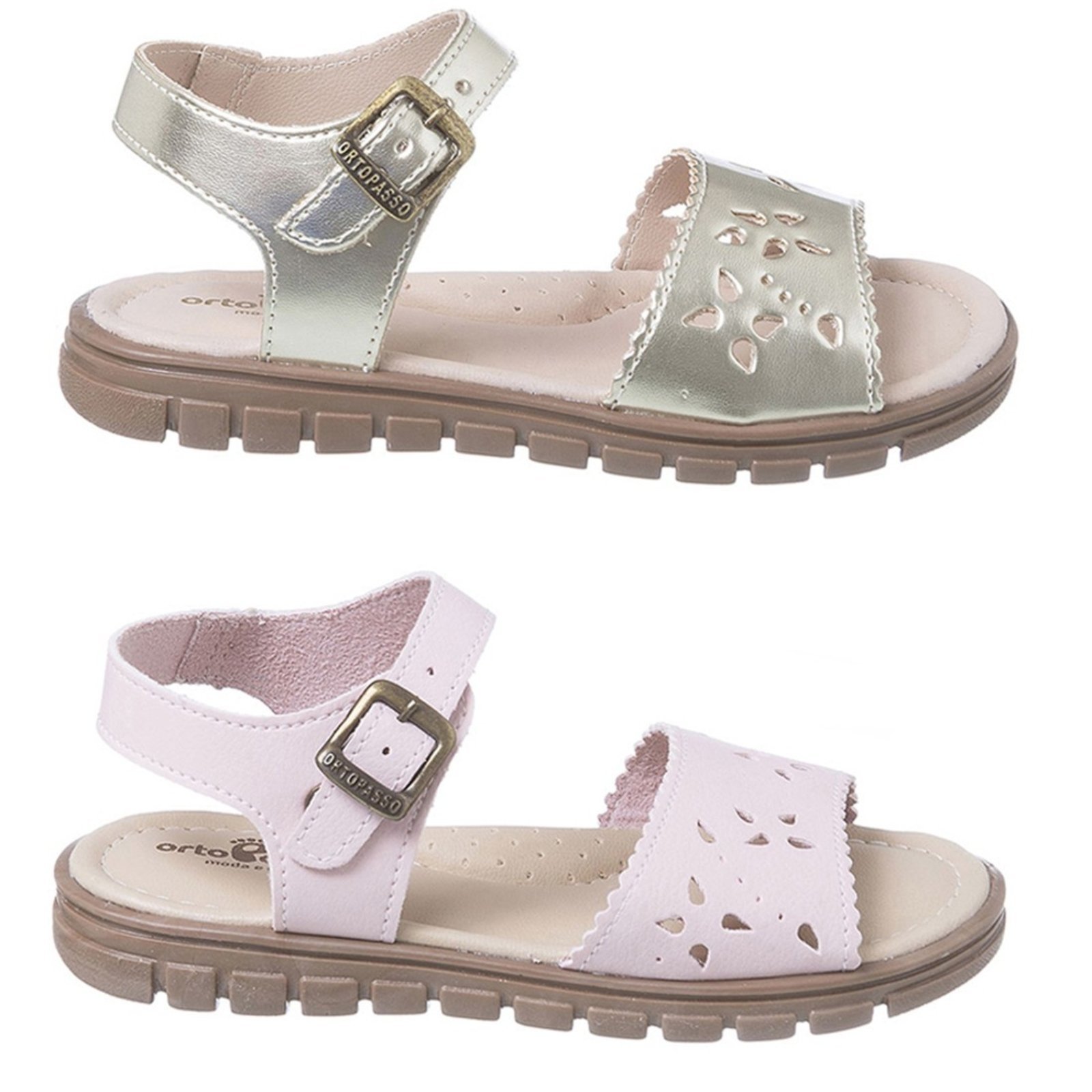 Infantil – Kit com 2 Pares Sandália Ortopasso Anatômica Menina Escolar Básico