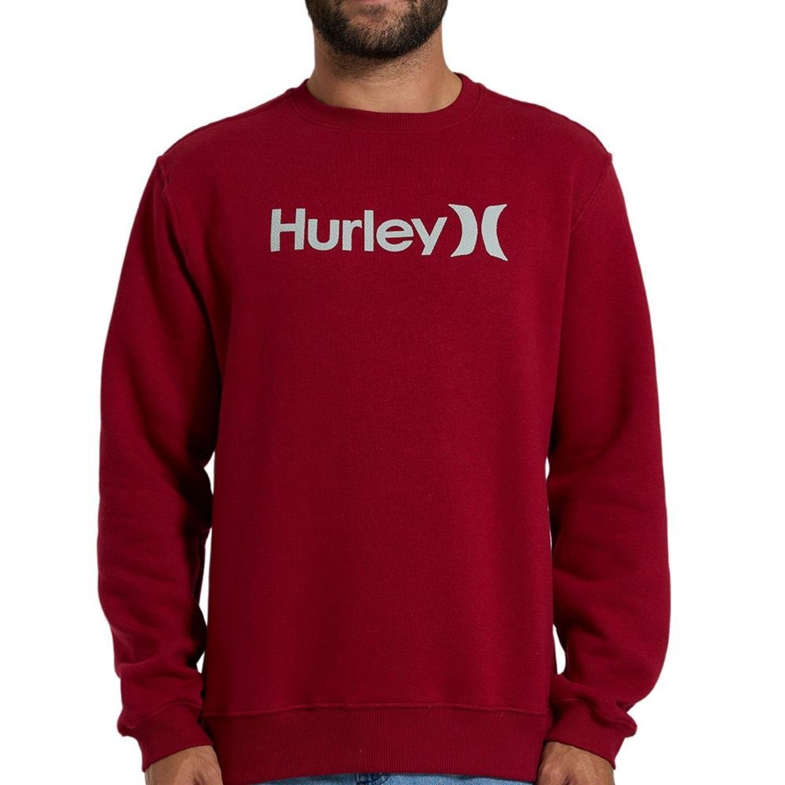 Moletom Hurley Careca One&Only WT26 Masculino Vinho
