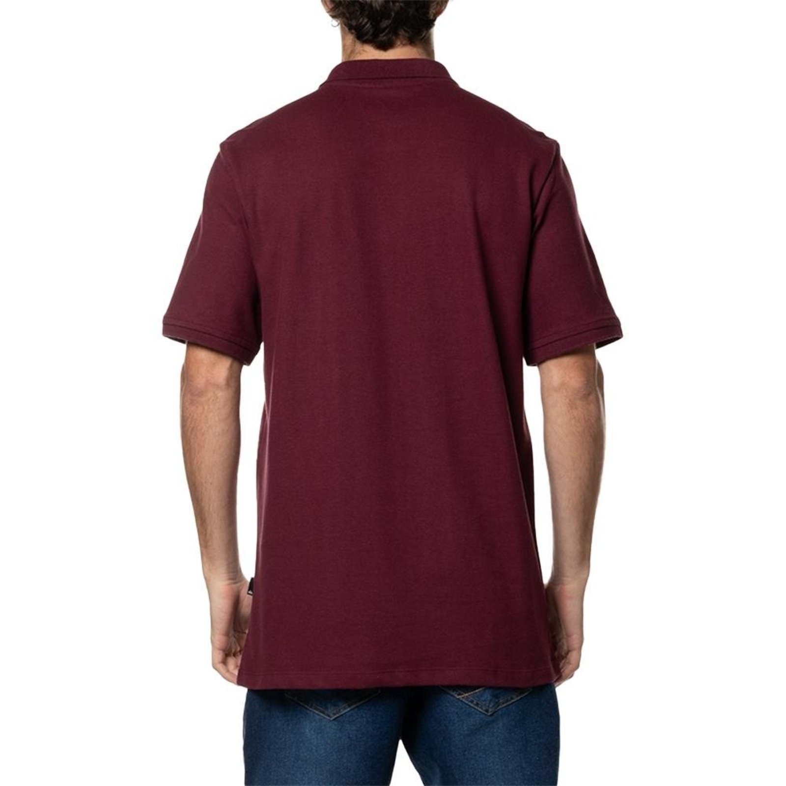 Camisa Quiksilver Polo Embroidery Piquet W24 Masculina Vinho