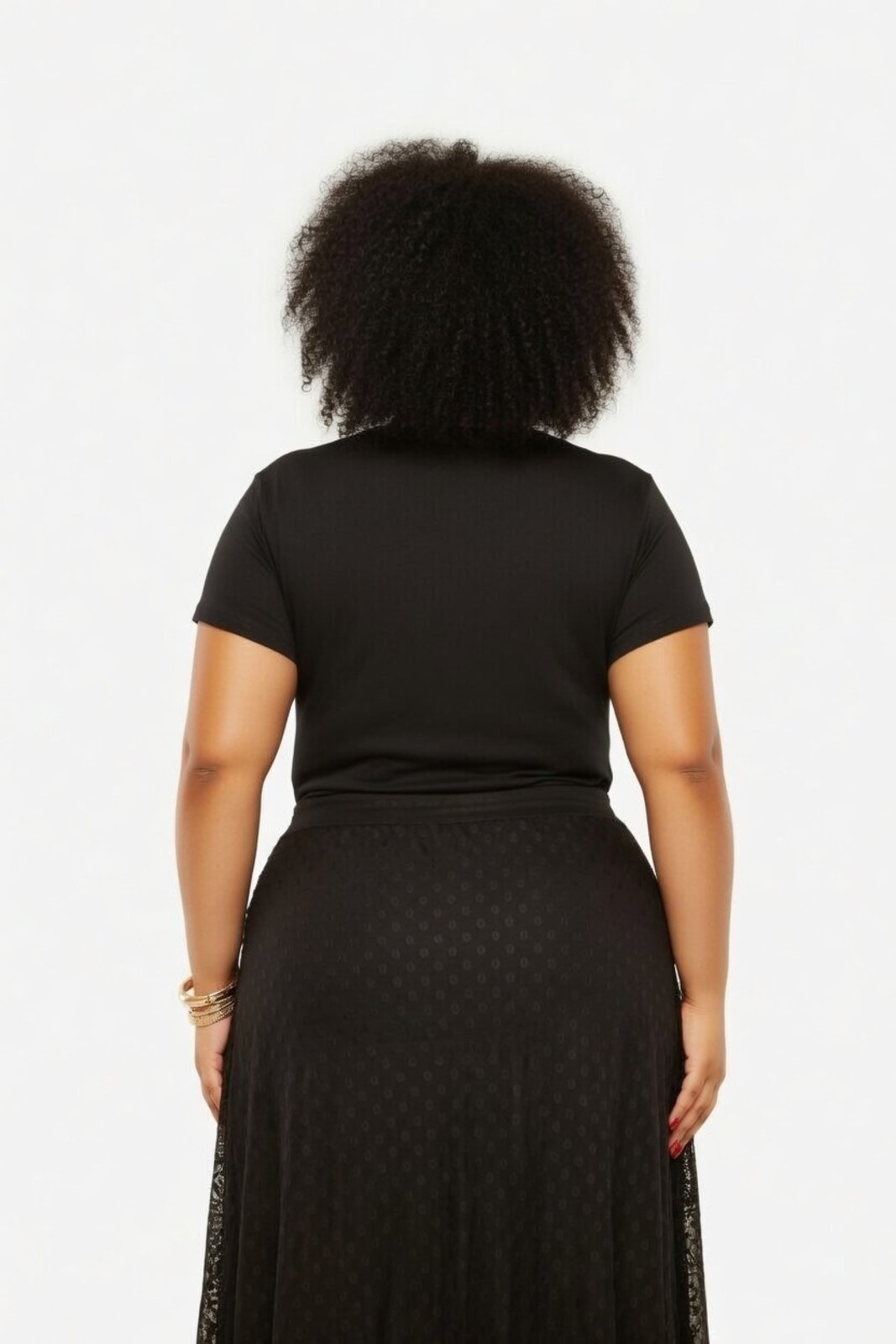 Vista 3 T-shirt Plus Size D Bell Outlet Fashion Girasool preto D BELL OUTLET FASHION preto