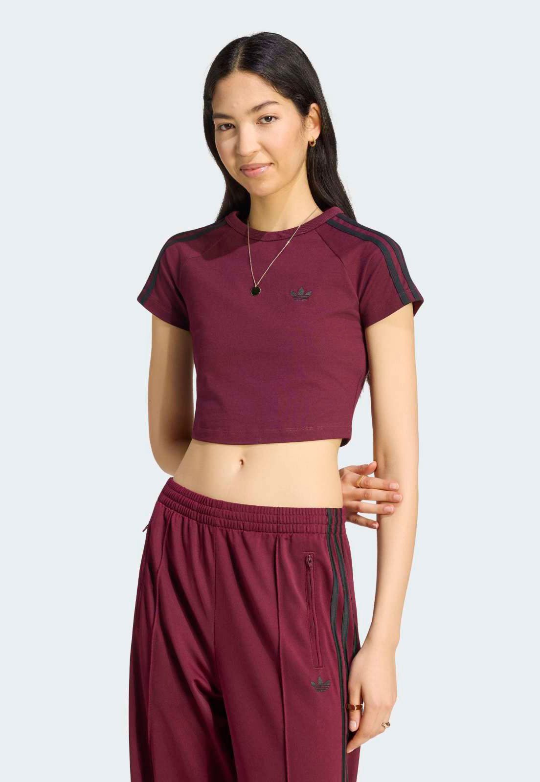 Camiseta Feminina adidas Originals Cropped Adicolor