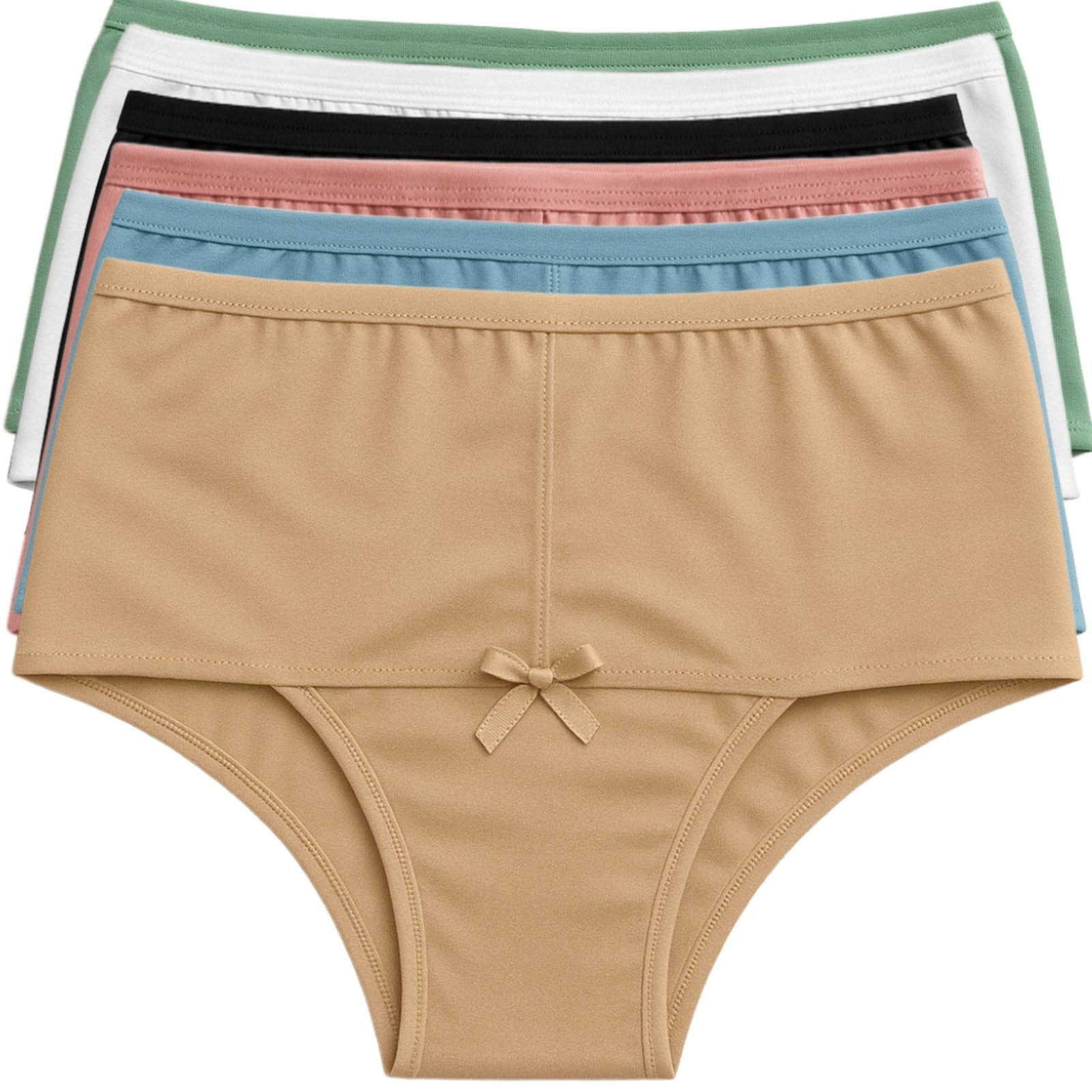 Kit 4 Calcinhas Cós Alto Reflexo Íntimo Cintura Reforçada Maternidade Segura Barriga