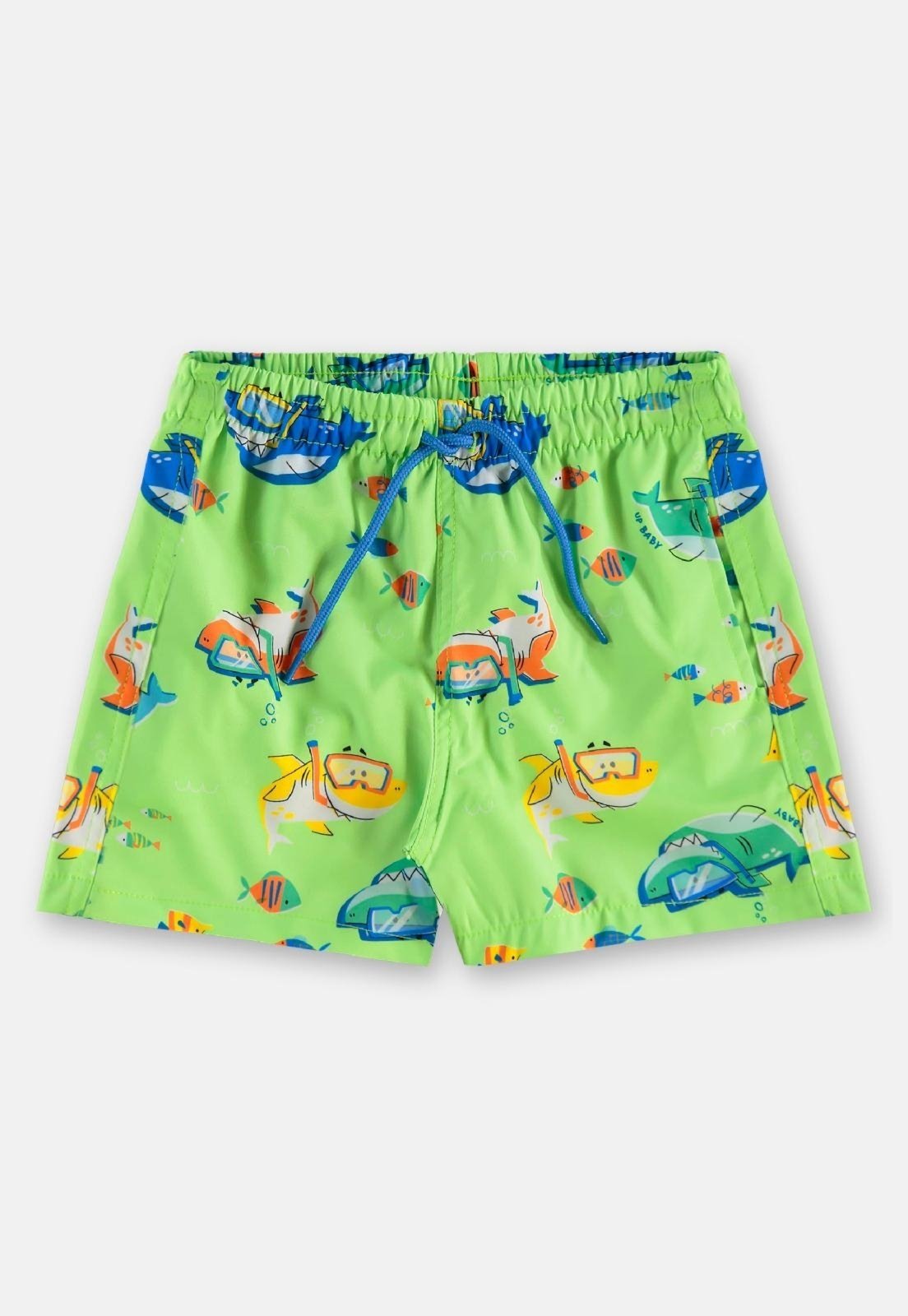 Infantil - Short Praia Microfibra Forrada Up Baby Verde