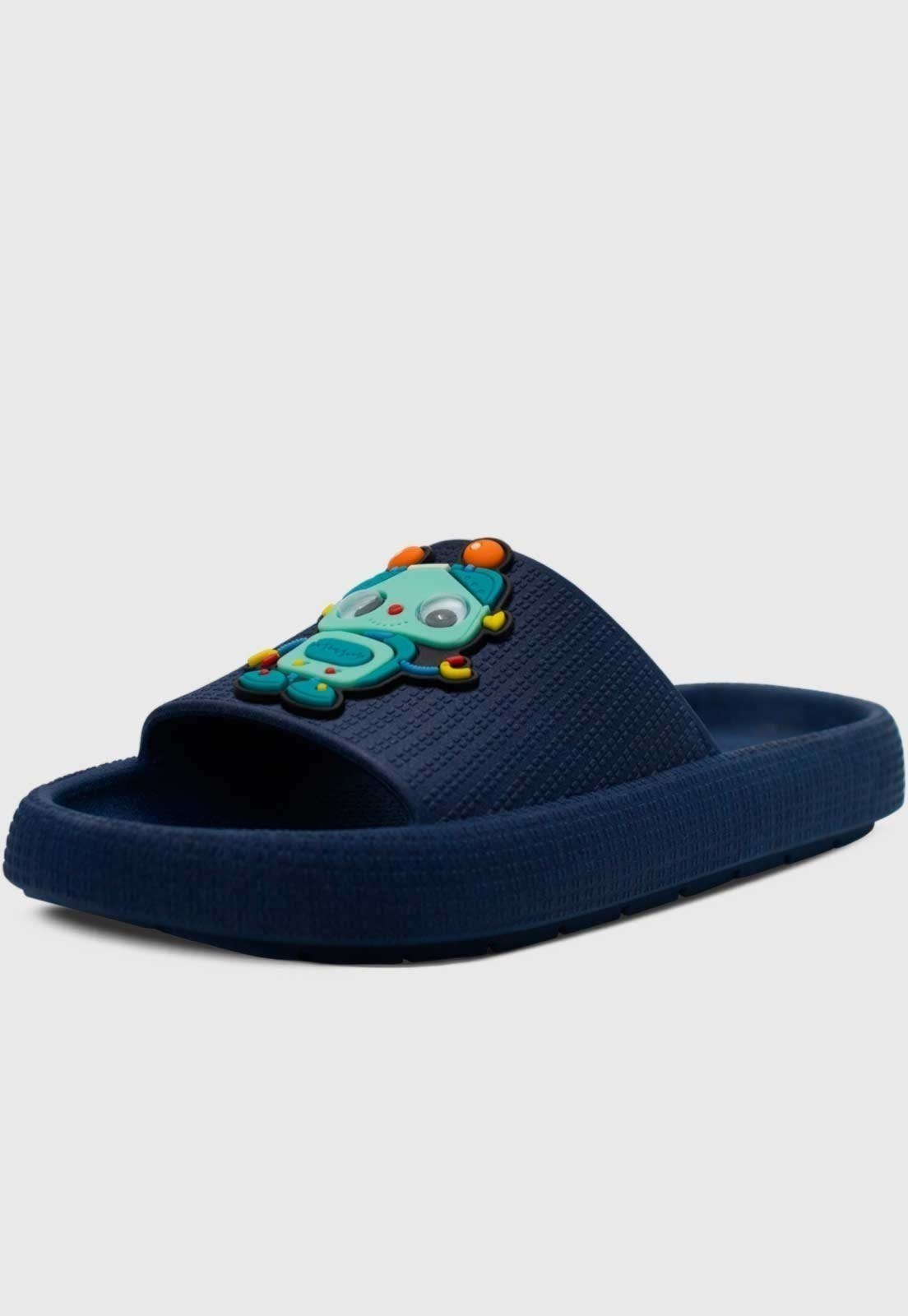 Infantil – Chinelo Estilo Nuvem Popidi Menino Robô Marinho