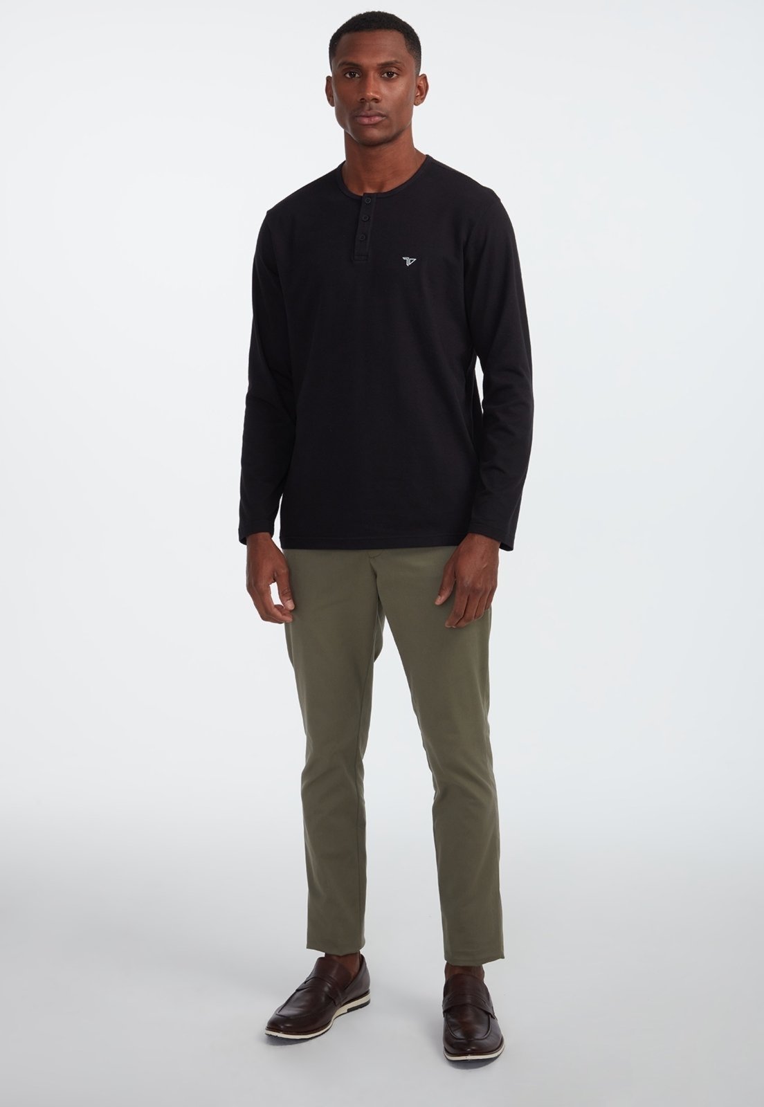 Calça Traymon Skinny Algodão Egípcio Verde Oliva