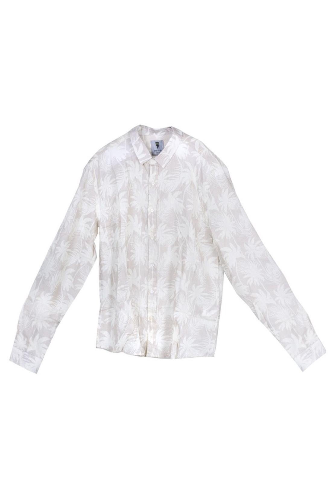 Infantil – Camisa Manga Longa Tropical Off White Mini Us – Off White – 20 Off-white