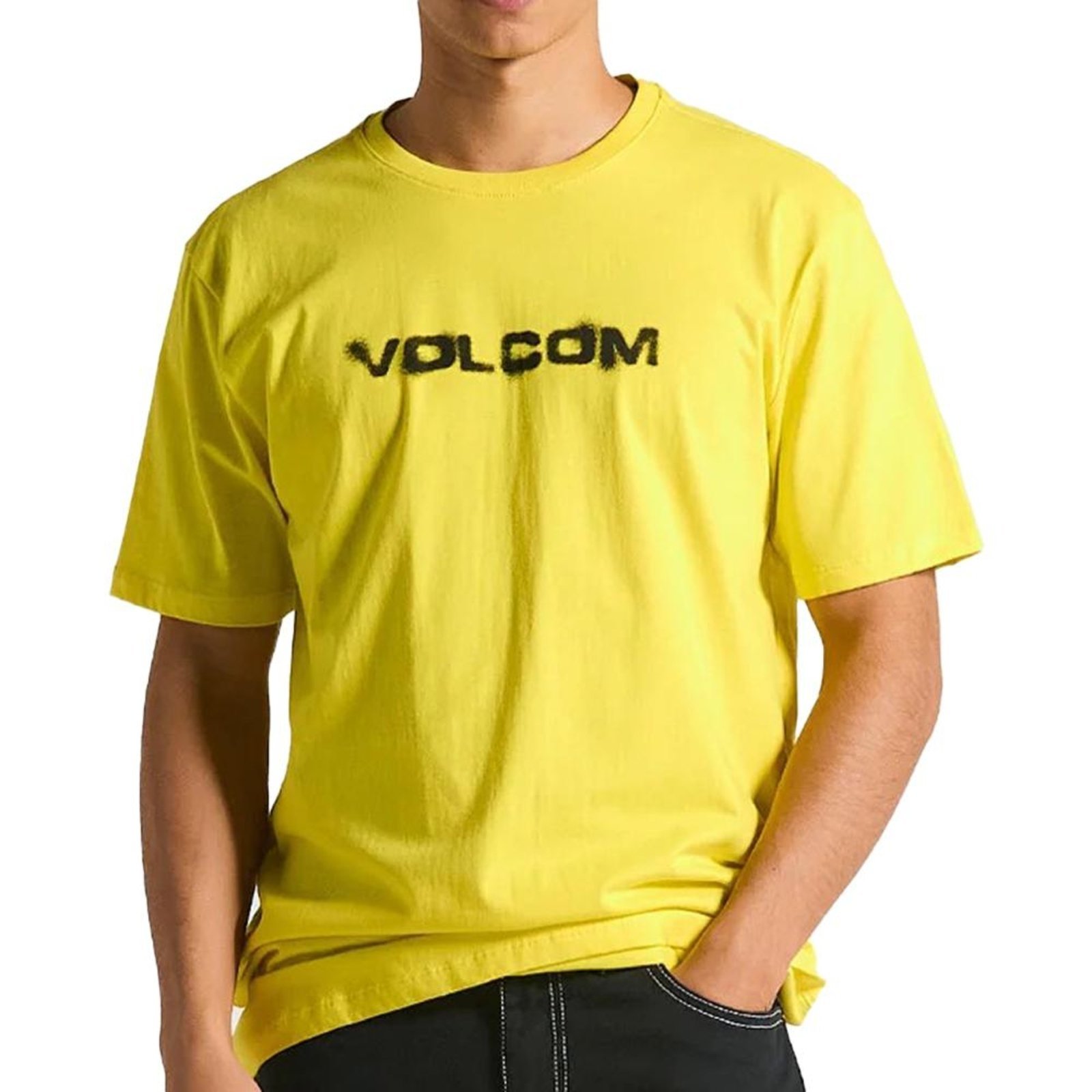 Camiseta Volcom Newro SM25 Masculina Amarelo