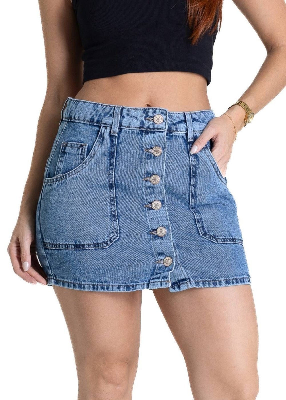 Saia Jeans Sawary – 281190 – Azul – Sawary