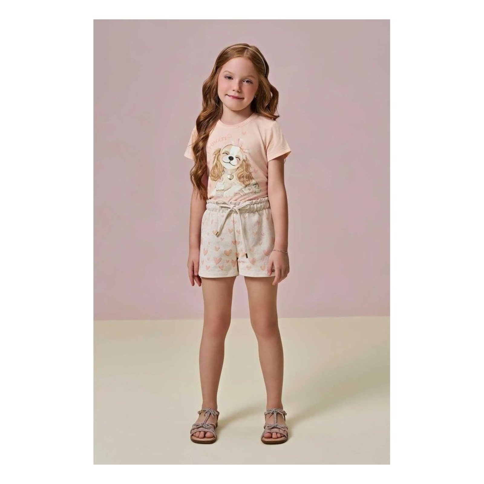 Infantil - Conjunto Menina Shorts Infanti 2 Unico