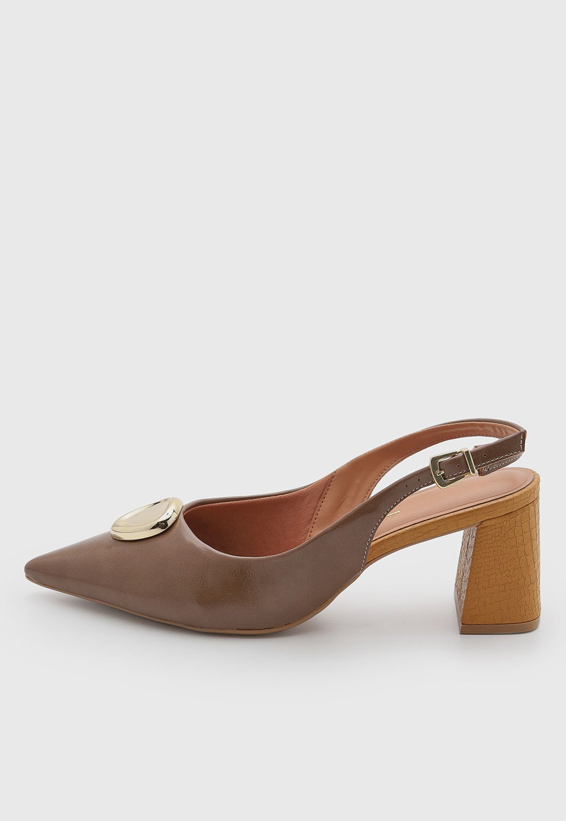 Scarpin Feminino Vizzano Bico Fino Marrom