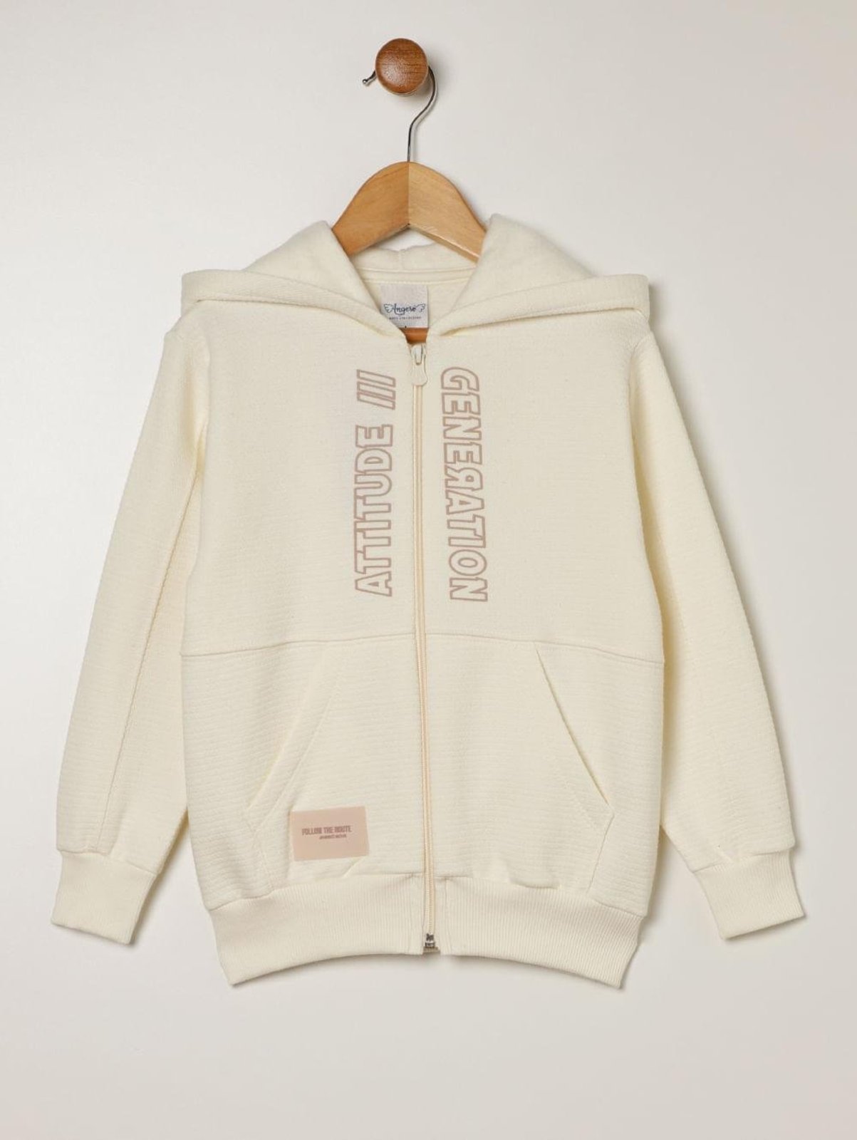 Infantil - Jaqueta Moletom Para Menino - OFF WHITE