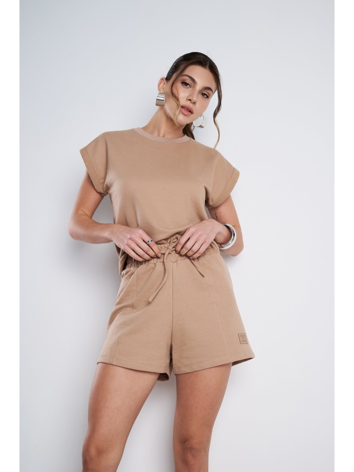 Conjunto Feminino Meujeans Sandy Moletinho Terra